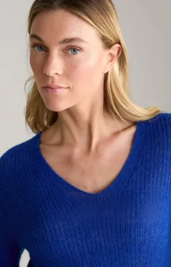 Alpaka-Mix-Pullover in Blau