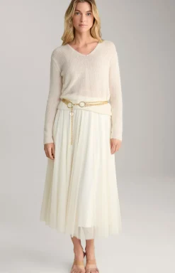 Alpaka-Mix-Pullover in Creme