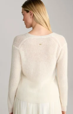 Alpaka-Mix-Pullover in Creme