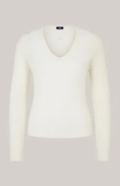 Alpaka-Mix-Pullover in Creme