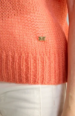 Alpaka-Mix-Pullover in Orange