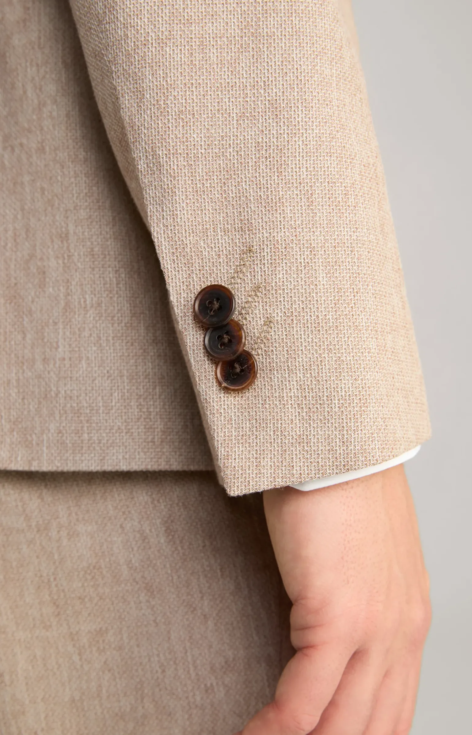 Anzug Damon-Gun in Beige strukturiert