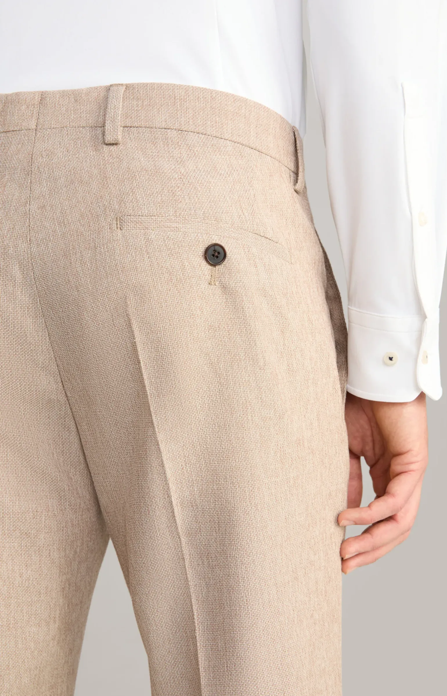 Anzug Damon-Gun in Beige strukturiert