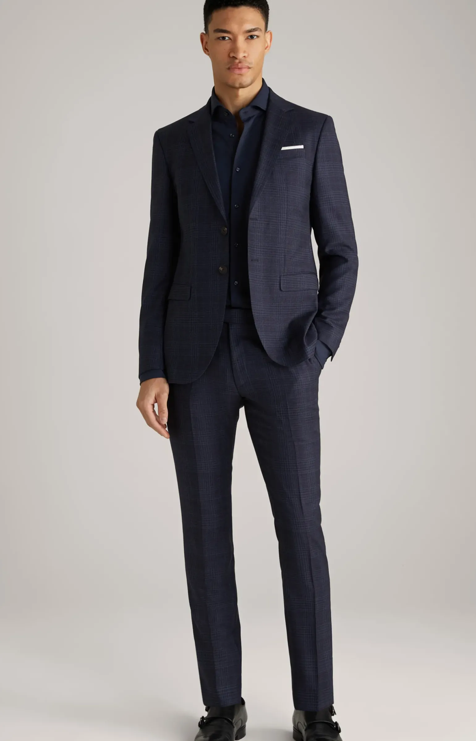 Anzug Damon-Gun in Navy kariert