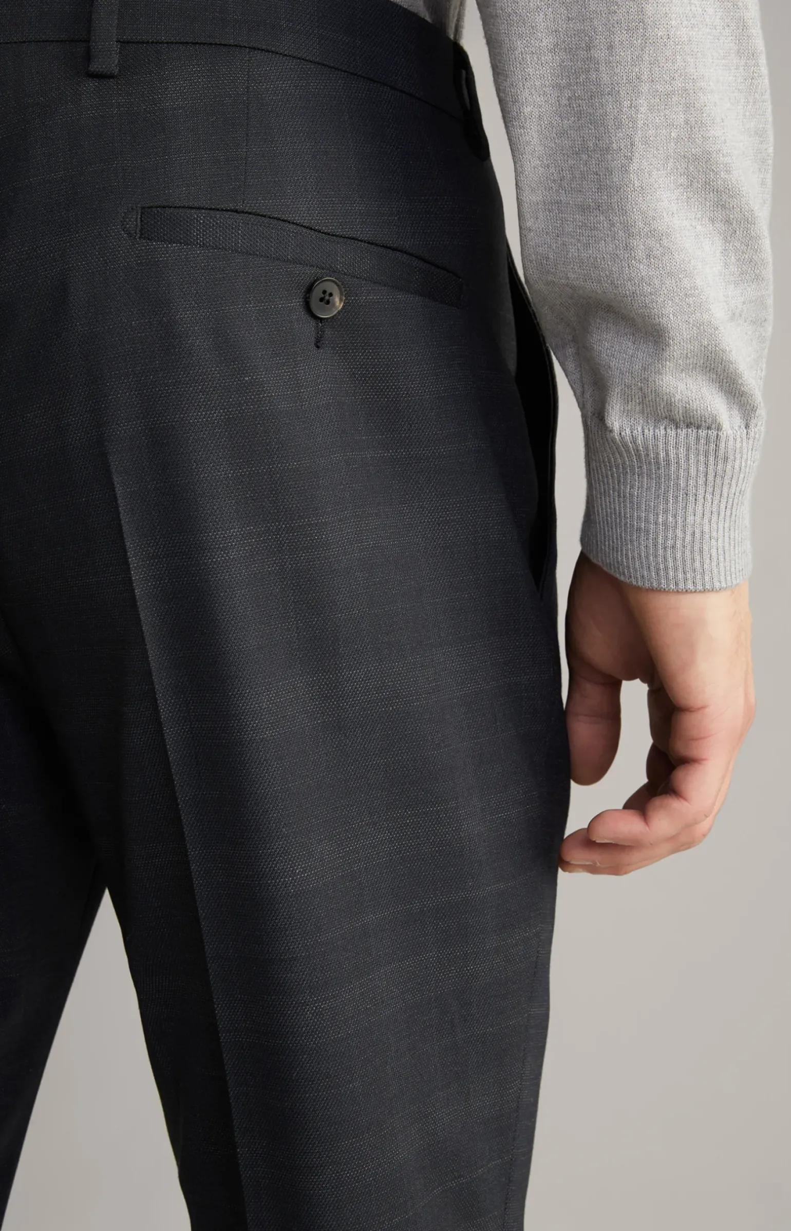 Anzughose Gun in Dunkelblau kariert