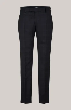 Anzughose Gun in Dunkelblau kariert