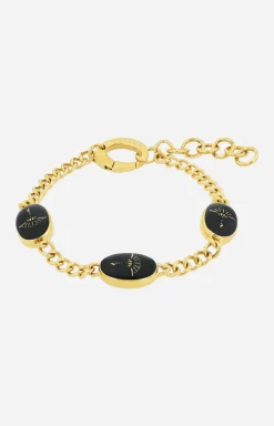Armband mit Enamel Black in Gold/Schwarz