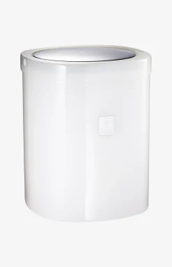 Badeimer mit Schwingdeckel Crystal Line in Weiß