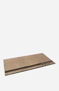 Badteppich JOOP! Logo Stripes in Sand, 70 x 120 cm
