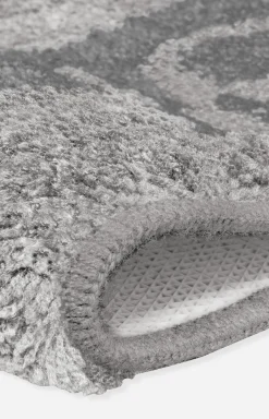 Badteppich JOOP! Logo Stripes in Platin, 70 x 120 cm