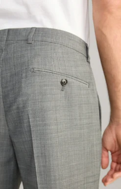 Baukasten-Anzughose Brad in Anthrazit strukturiert