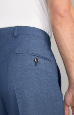 Baukasten-Anzughose Brad in Blau strukturiert