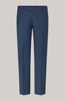 Baukasten-Anzughose Brad in Blau strukturiert