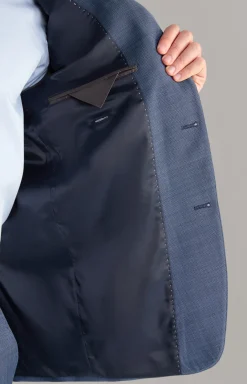 Baukasten-Sakko Finch in Dunkelblau strukturiert