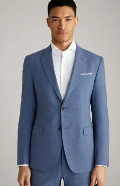 Baukasten-Sakko Herby in Blau strukturiert