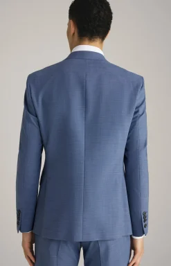 Baukasten-Sakko Herby in Blau strukturiert