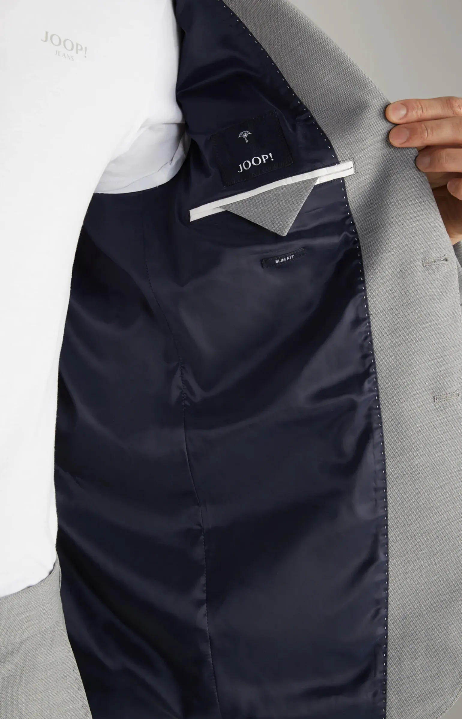 Baukasten-Sakko Herby in Grau strukturiert