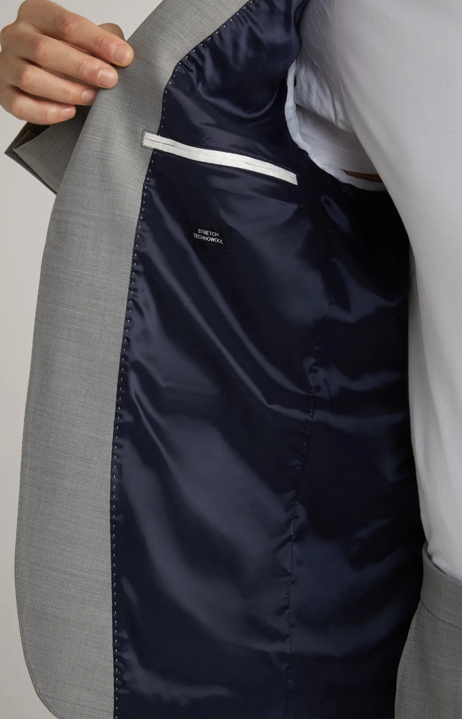 Baukasten-Sakko Herby in Grau strukturiert