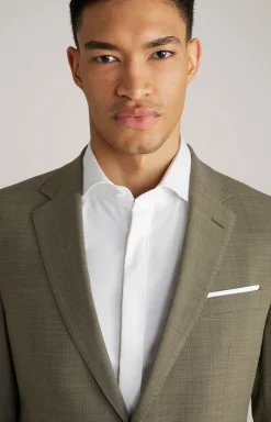 Baukasten-Sakko Herby in Olivgrün strukturiert