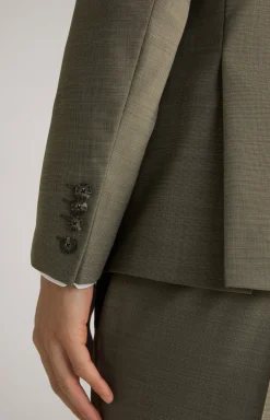 Baukasten-Sakko Herby in Olivgrün strukturiert