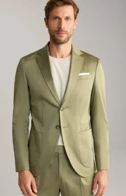 Baumwoll-Baukasten-Sakko Dash in Oliv