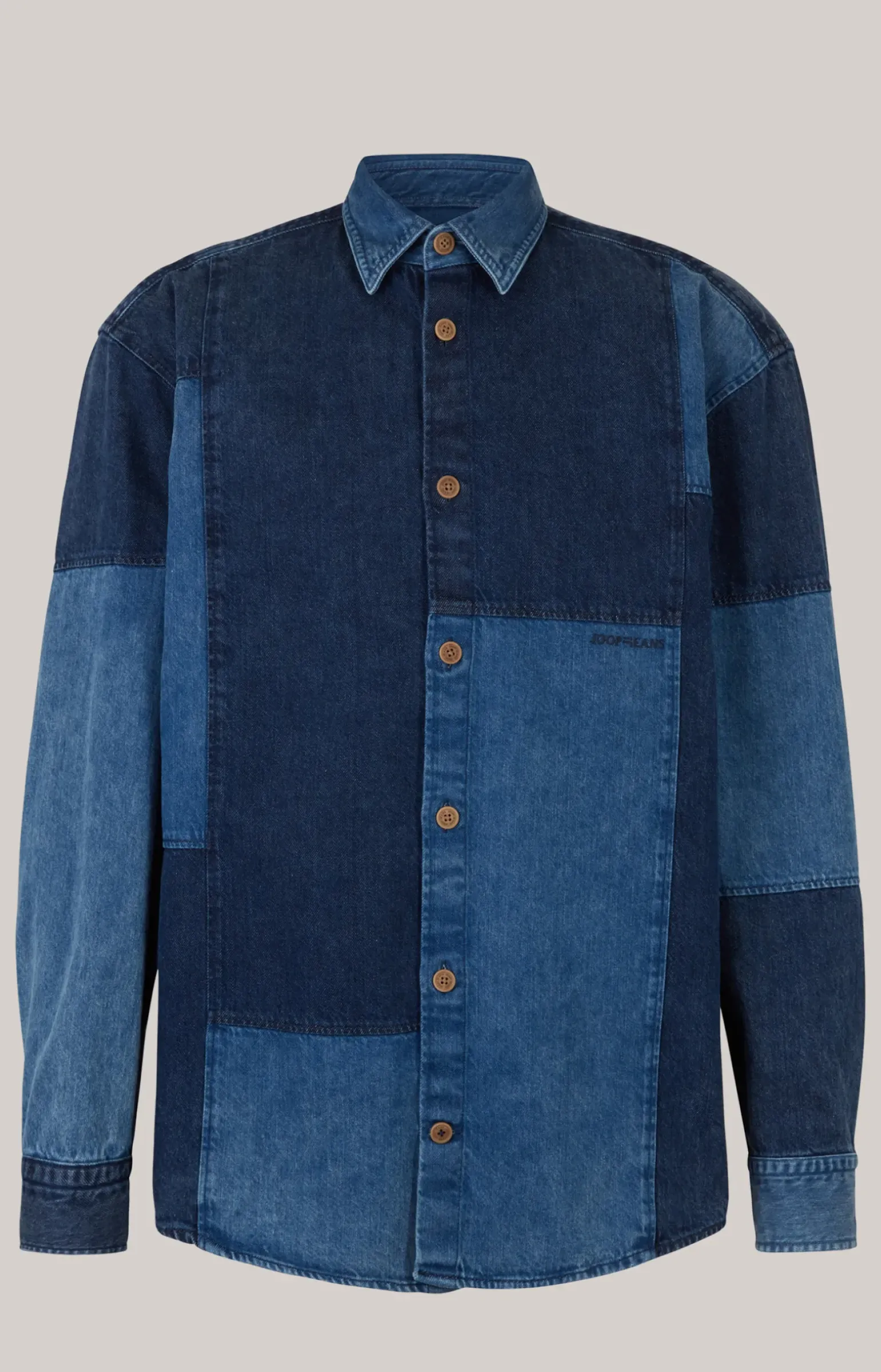 Baumwoll-Jeanshemd Hermen in Blau