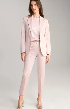 Baumwollmix-Blazer in Rosé