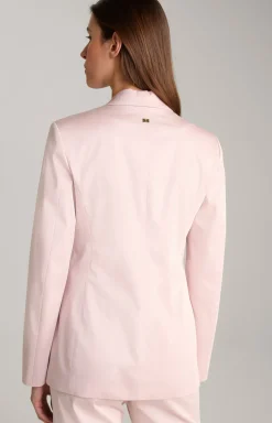 Baumwollmix-Blazer in Rosé