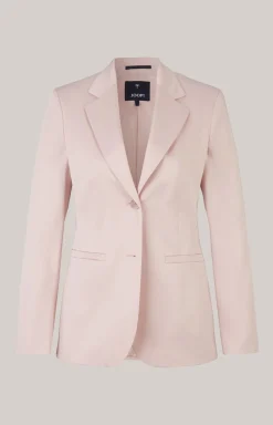 Baumwollmix-Blazer in Rosé