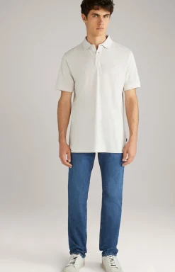 Baumwoll-Poloshirt Primus in Offwhite