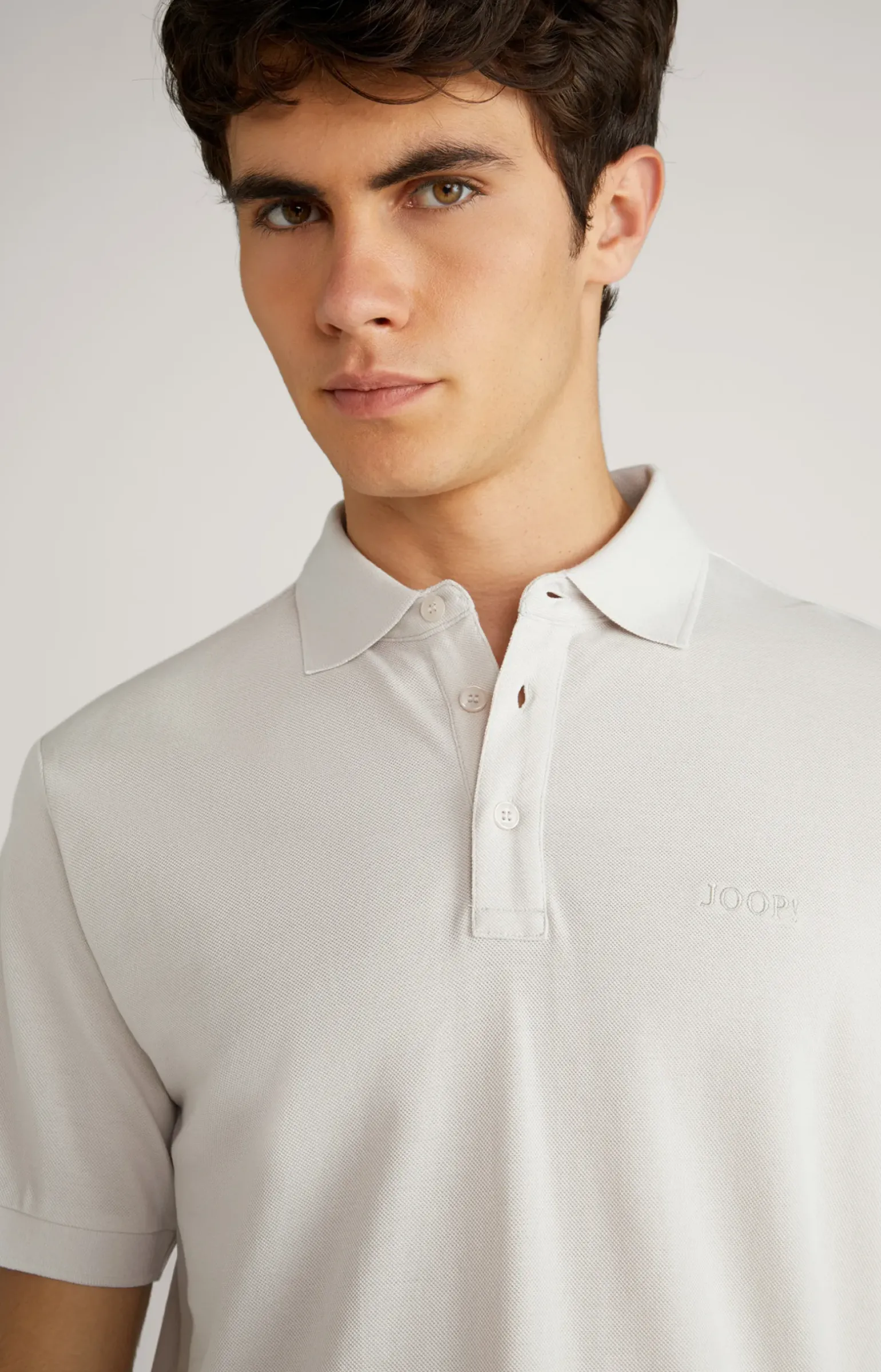 Baumwoll-Poloshirt Primus in Offwhite