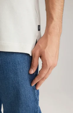 Baumwoll-Poloshirt Primus in Offwhite