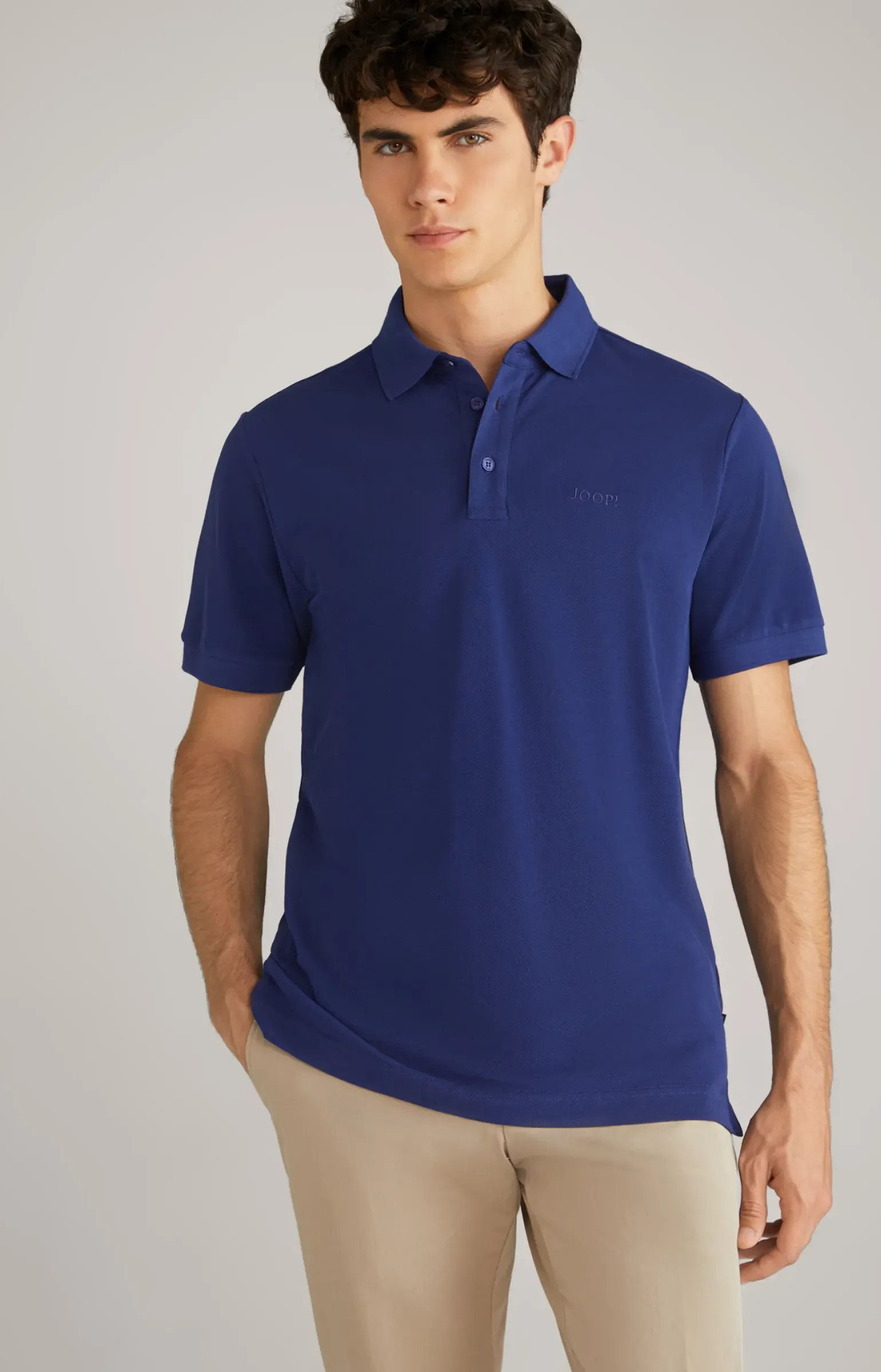 Baumwoll-Poloshirt Primus in Navy