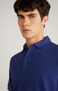 Baumwoll-Poloshirt Primus in Navy