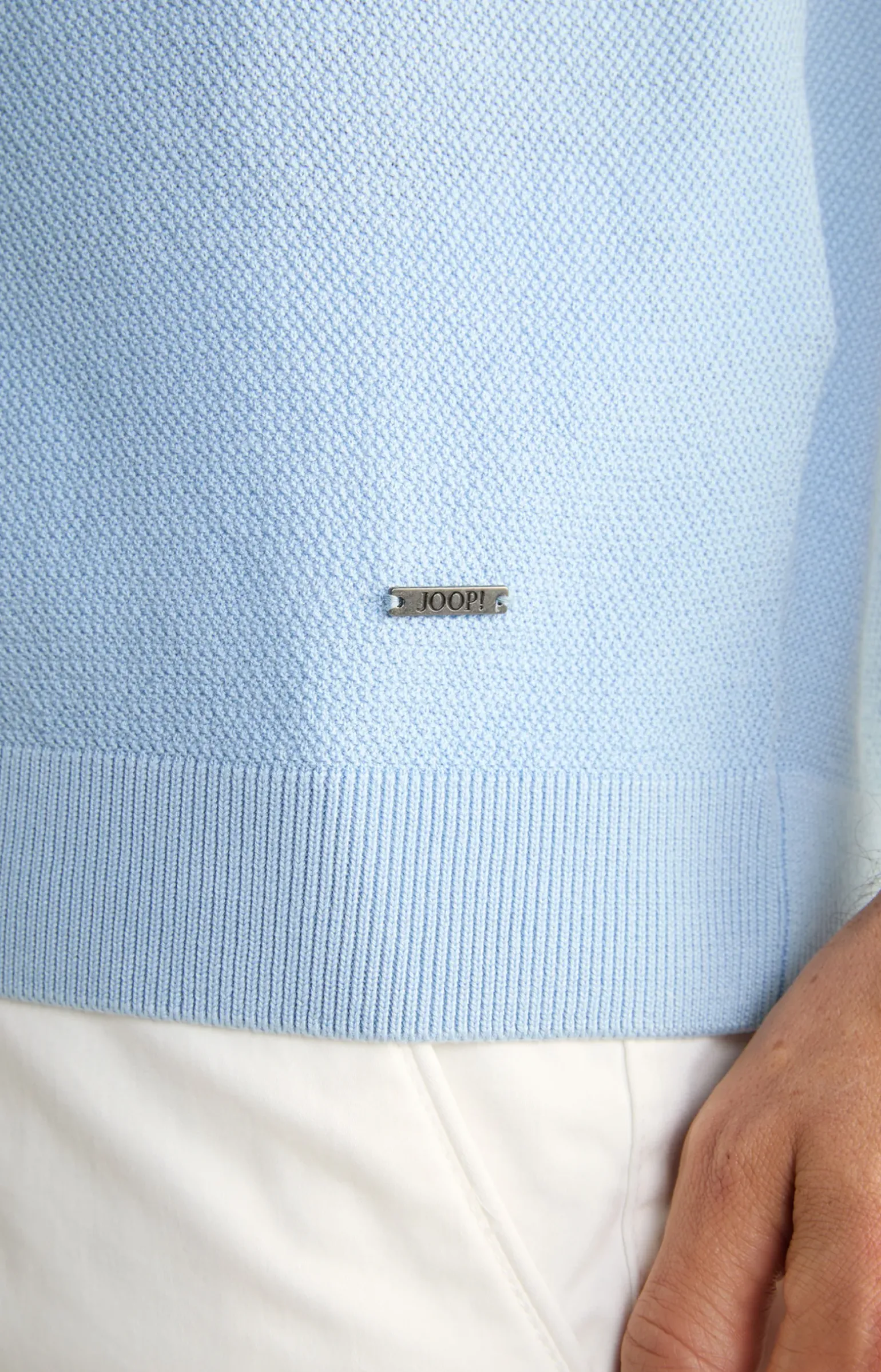 Baumwoll-Poloshirt Vancro in Hellblau