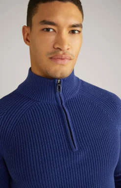 Baumwoll-Pullover Henricus in Blau