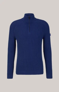 Baumwoll-Pullover Henricus in Blau
