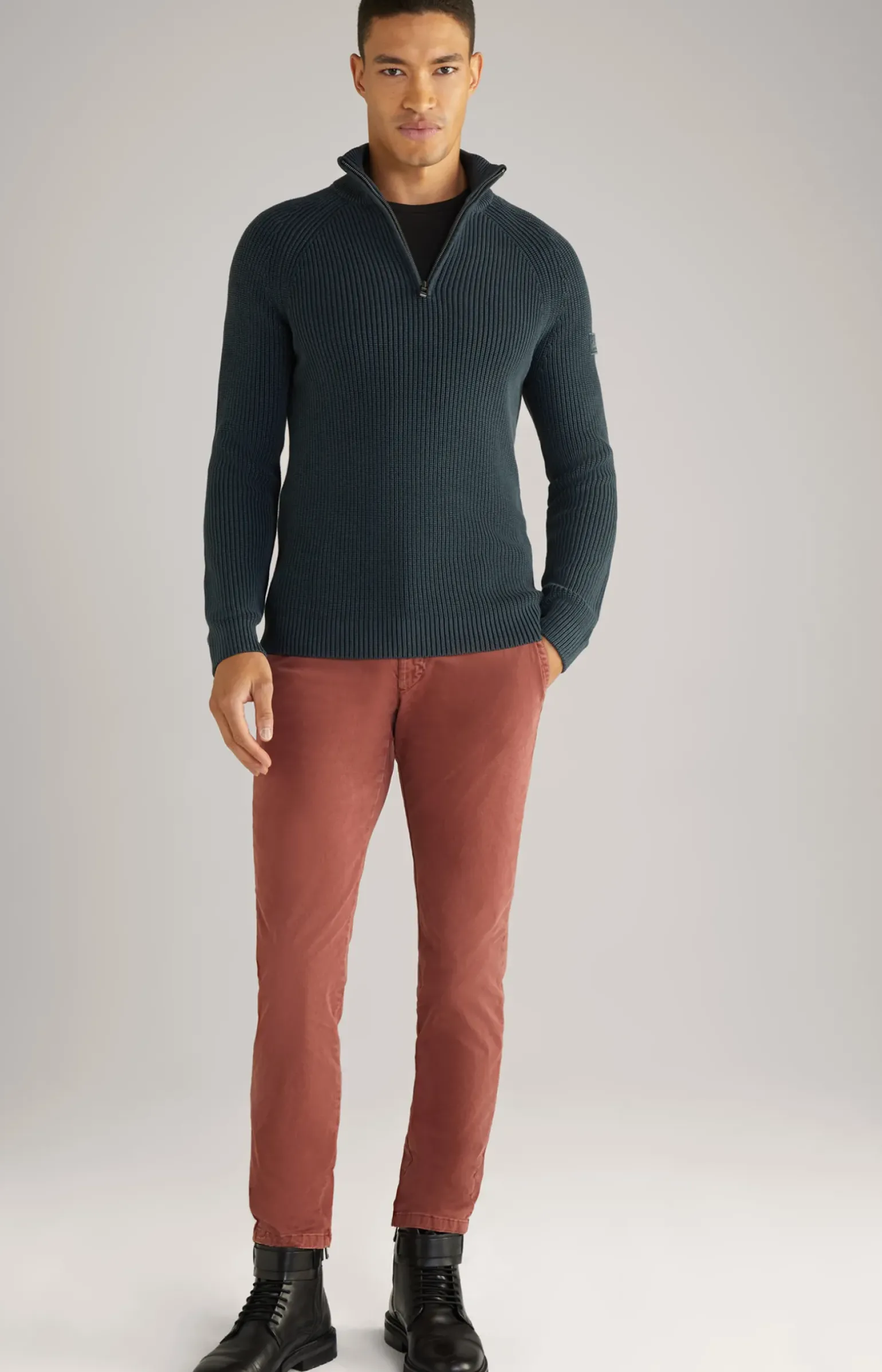 Baumwoll-Pullover Henricus in Dunkelblau