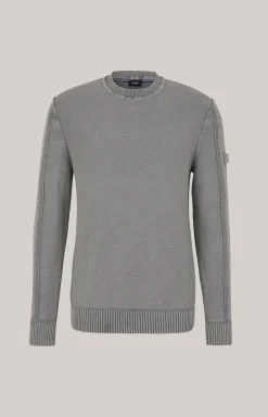 Baumwoll-Pullover Howard in Grau meliert