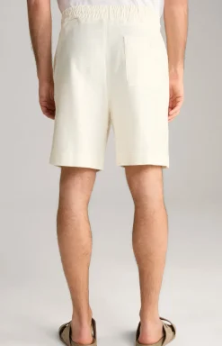Baumwoll-Shorts Damiano in Creme strukturiert