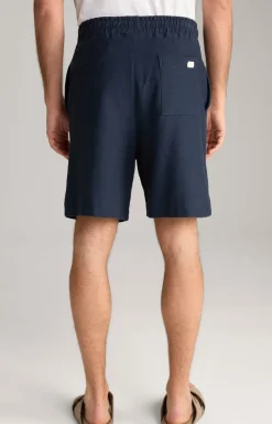 Baumwoll-Shorts Damiano in Navy strukturiert