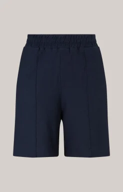Baumwoll-Shorts Damiano in Navy strukturiert