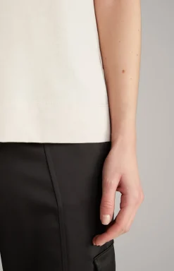 Baumwoll-T-Shirt in Beige