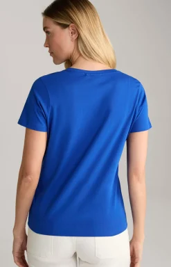 Baumwoll-T-Shirt in Blau
