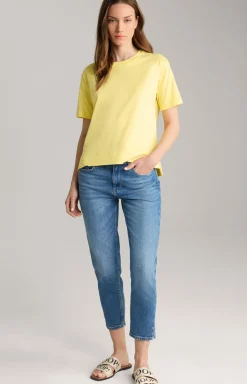 Baumwoll-T-Shirt in Gelb