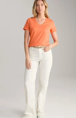 Baumwoll-T-Shirt in Orange