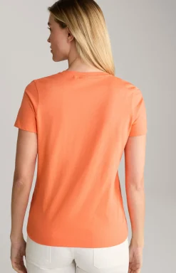 Baumwoll-T-Shirt in Orange