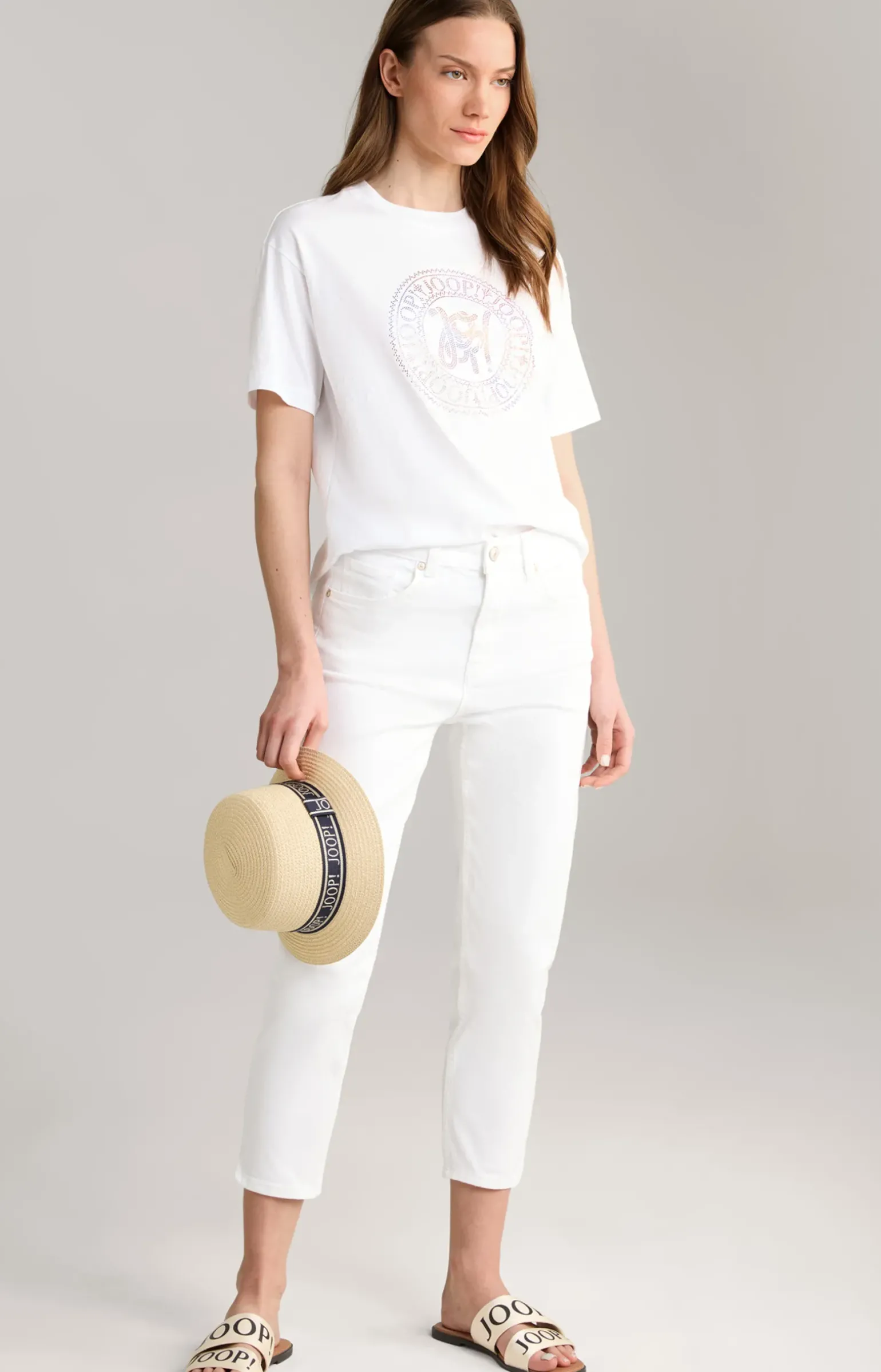 Baumwoll-T-Shirt in Weiß