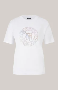 Baumwoll-T-Shirt in Weiß