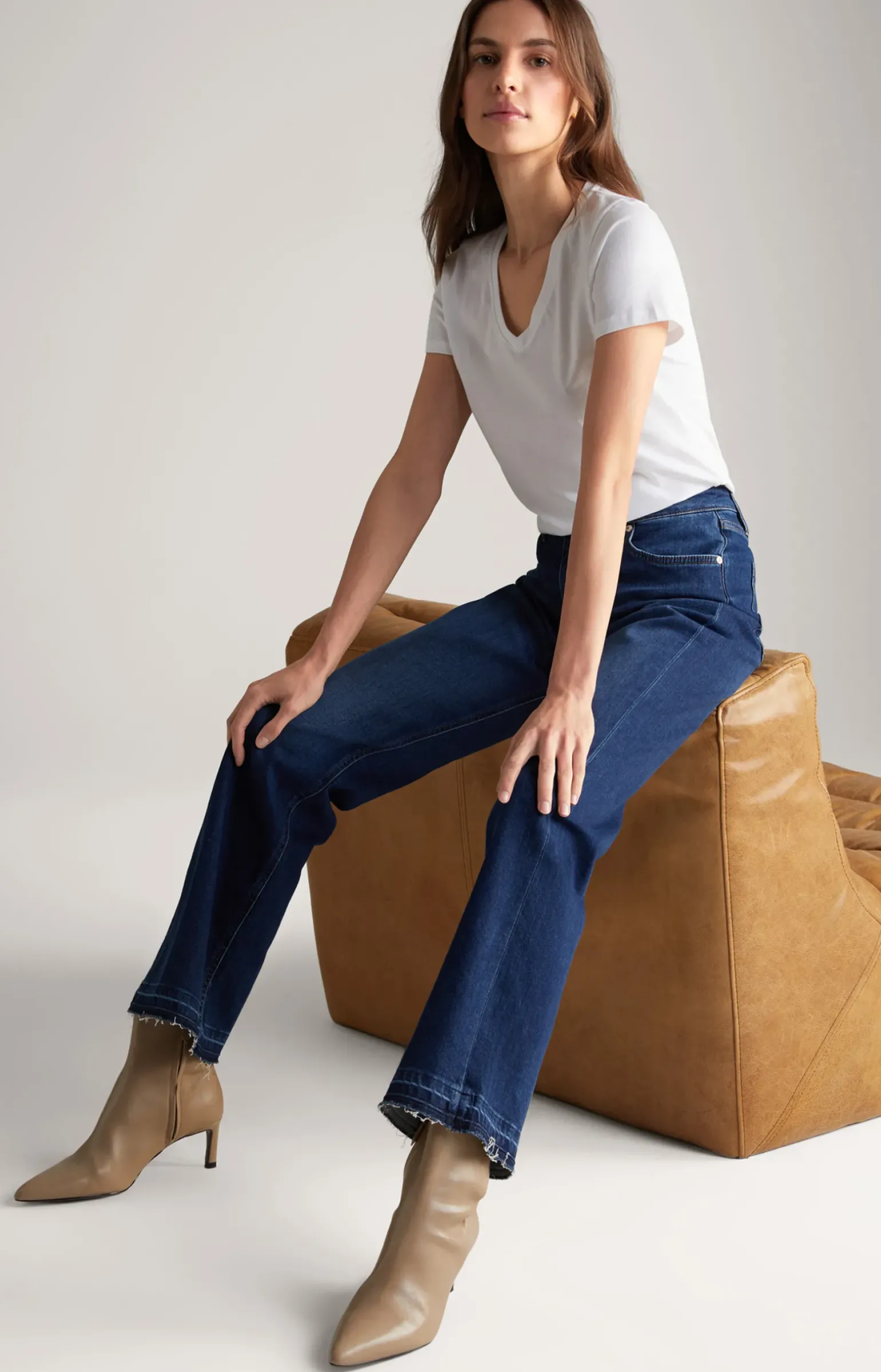 Baumwoll-T-Shirt in Weiß